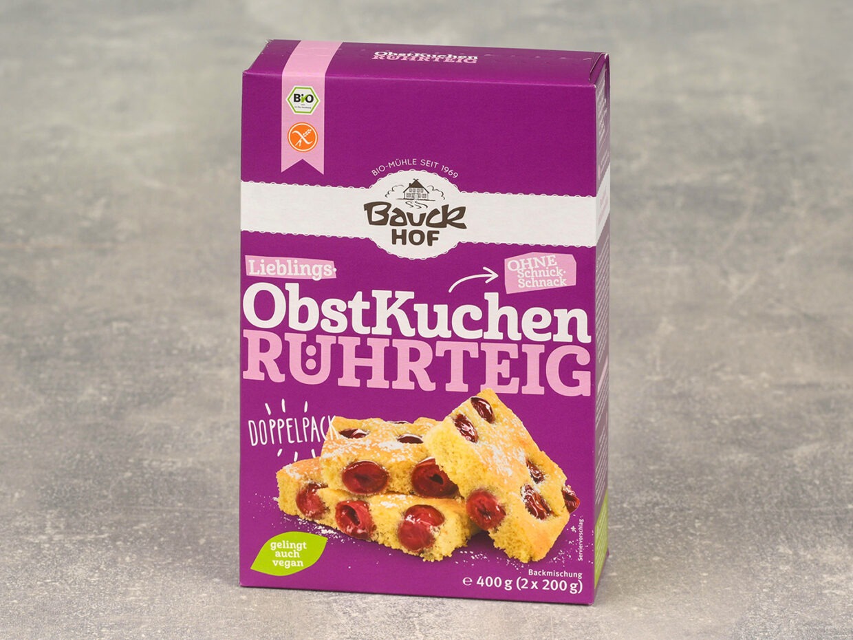 Bauckhof Backmischung Obstkuchen-Rührteig